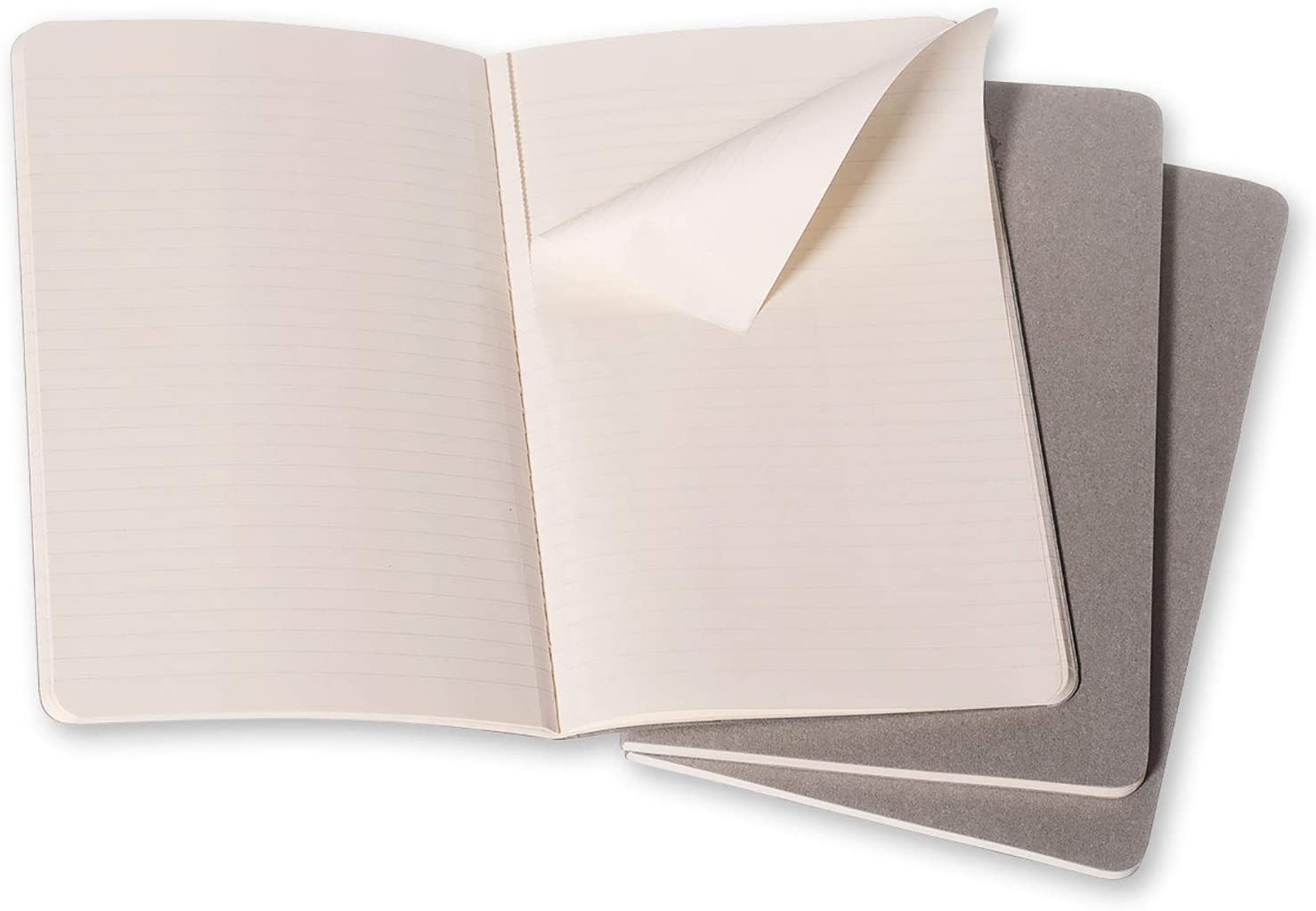 Moleskine Set of 3 Cahier Plain Large Journals Pebble Grey Secondary image