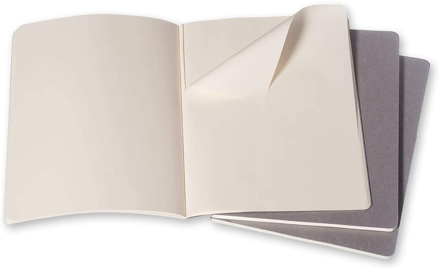 Moleskine Set of 3 Cahier Plain X-Large Journals Pebble Grey Secondary image
