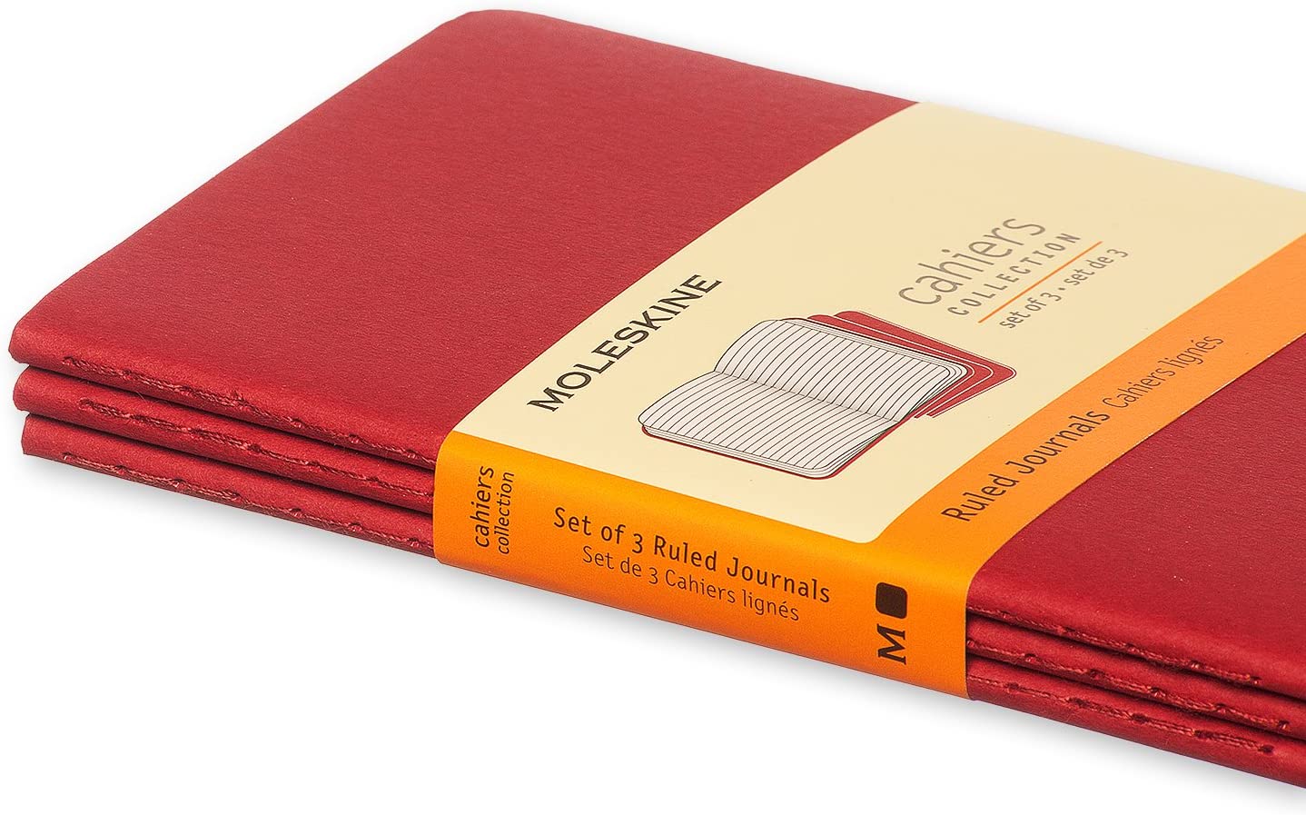 Moleskine Set of 3 Cahier Pocket Squared Journal CH112EN - Al Masam Stationery LLC Main image