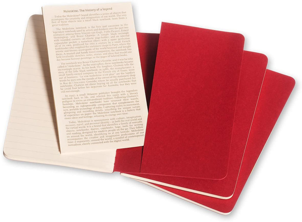 Moleskine Set of 3 Cahier Pocket Squared Journal CH112EN - Al Masam Stationery LLC