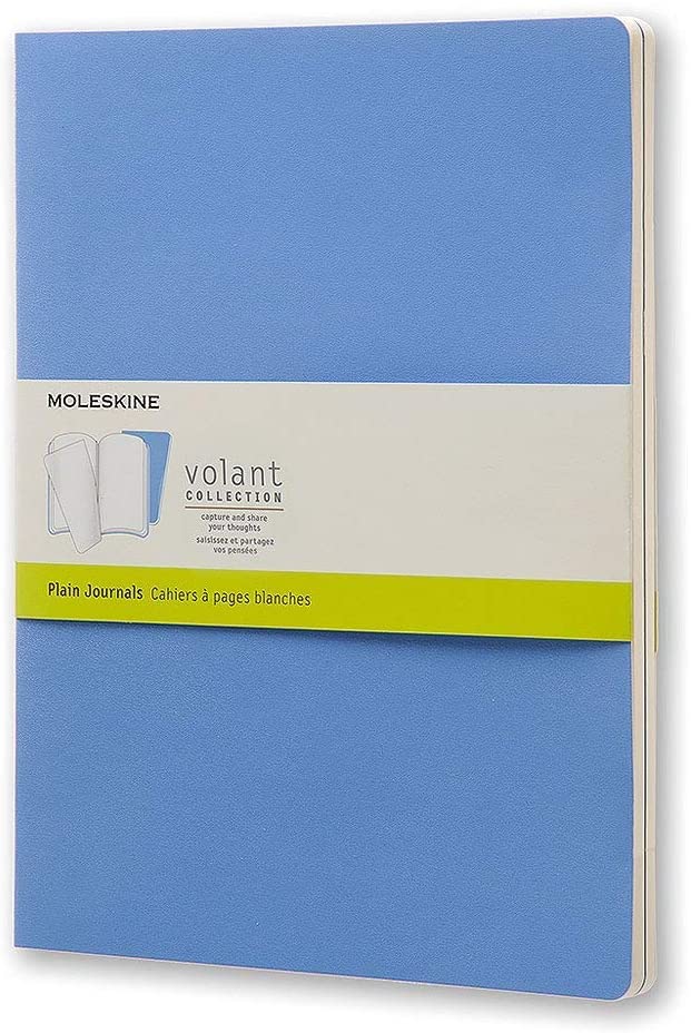 Moleskine Volant Plain Extra Large Notebook Set of 2 Royal Blue - Al Masam Stationery LLC Main image