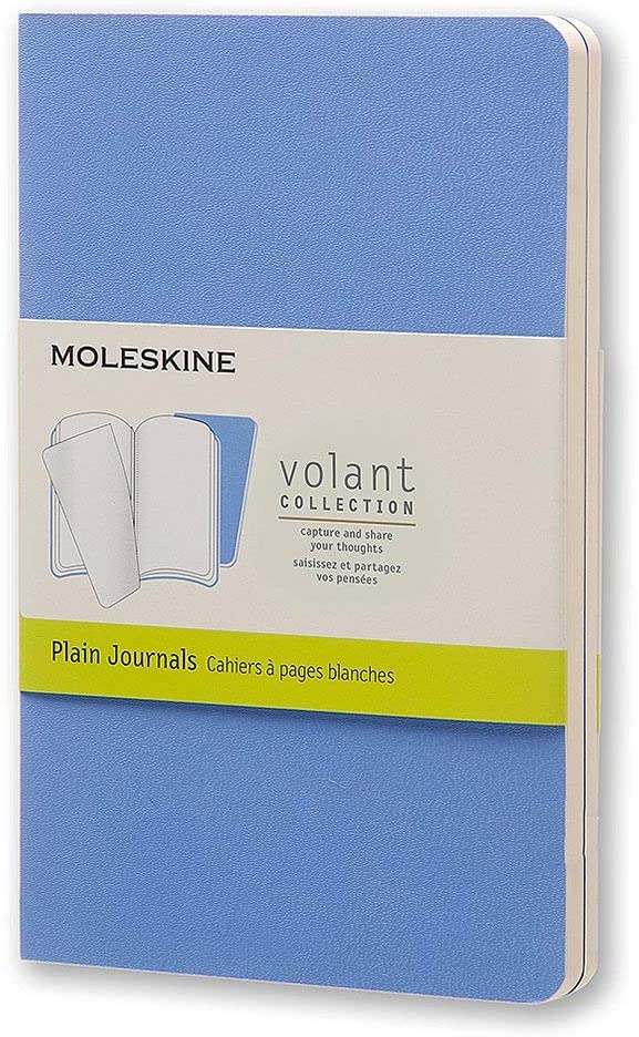 Moleskine Volant Plain Pocket Notebook Royal Blue - Al Masam Stationery LLC Main image