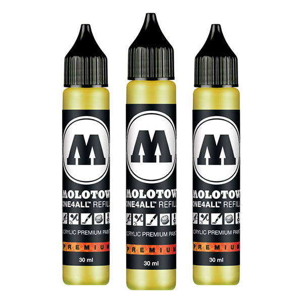 Grafx Aqua Ink Refill 30Ml Neon Yellow Fluor - Al Masam Stationery LLC Main image