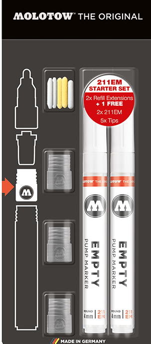 Molotow Refill Extension Starter Kit 211Em - Al Masam Stationery LLC Main image