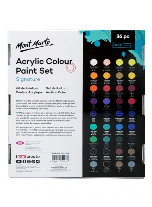 Acrylic Colour Paint Set Signature (1.2oz) - Al Masam Stationery LLC