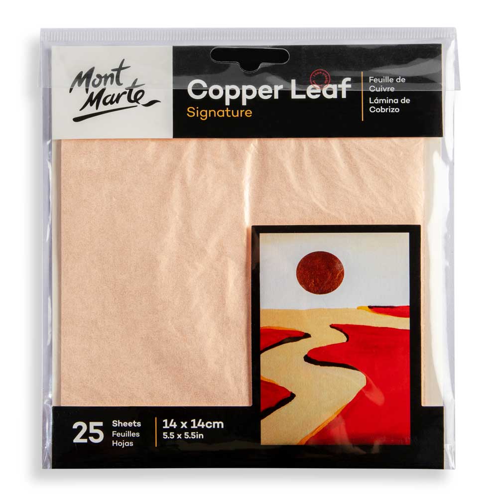 Mont Marte Copper Leaf 14x14cm 25 sheets - Al Masam Stationery LLC Main image