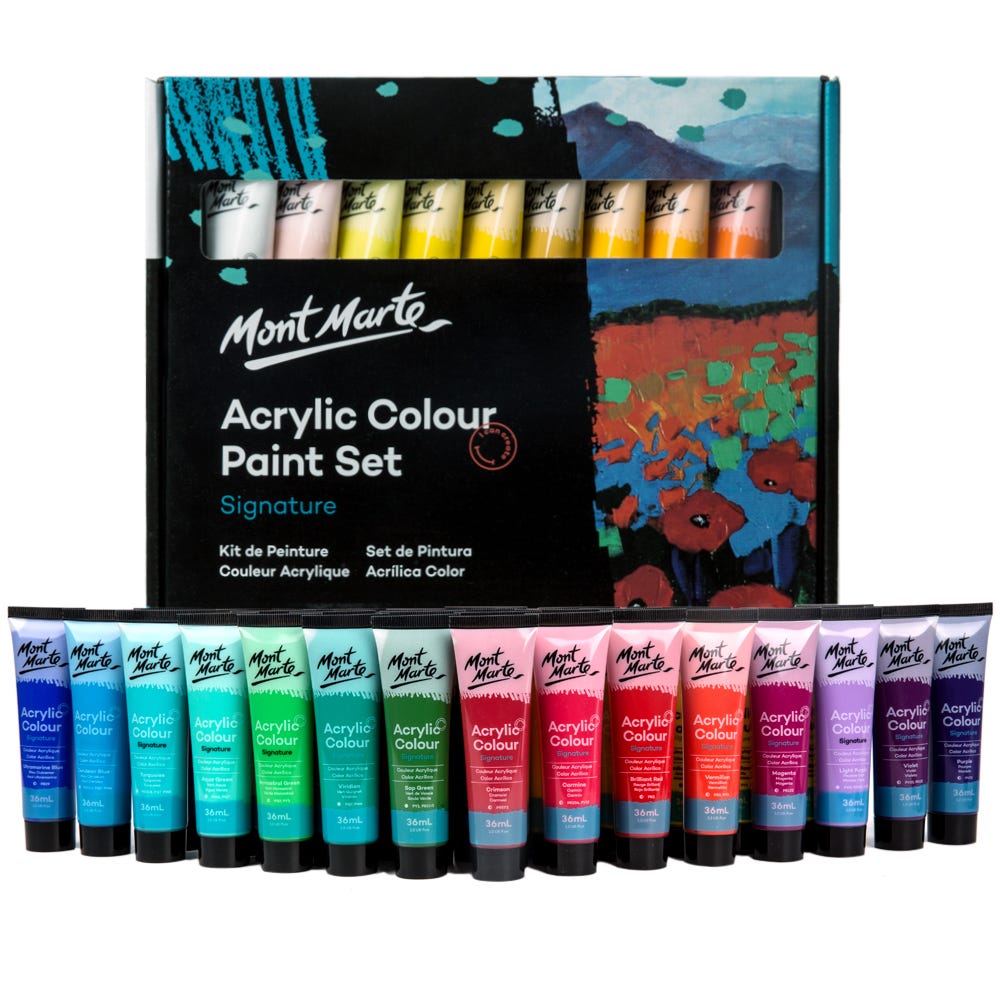 Mont Marte Acrylic Paint Set 36pc x 36ml - Al Masam Stationery LLC - art & craft - art & craft