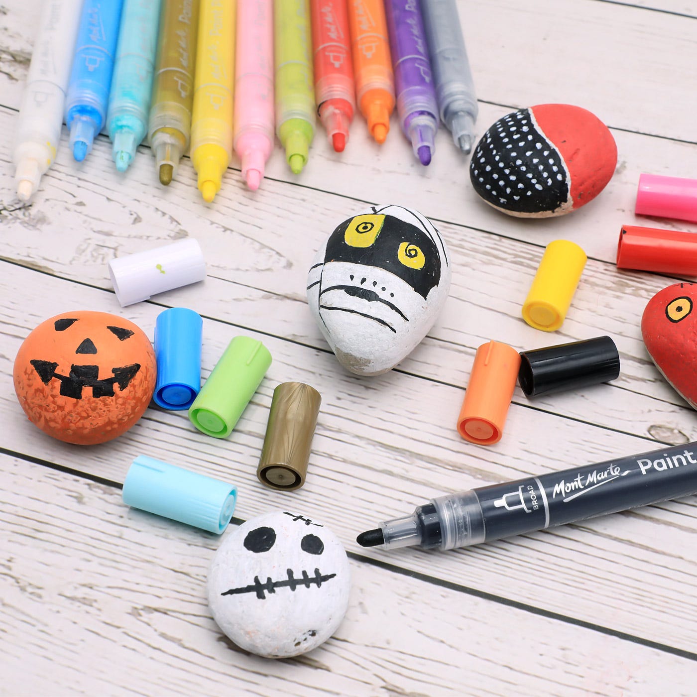 Mont Marte Acrylic Paint Pens Broad Tip 12pc - Al Masam Stationery LLC