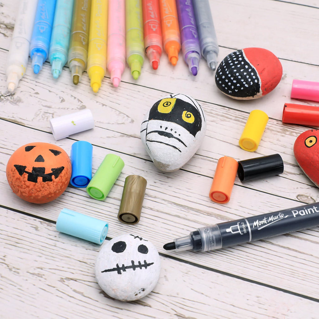 Mont Marte Acrylic Paint Pens Broad Tip 12pc - Al Masam Stationery LLC