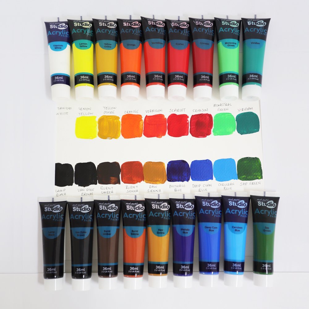 Mont Marte Acrylic Paint Set 18pc x 36ml Secondary image