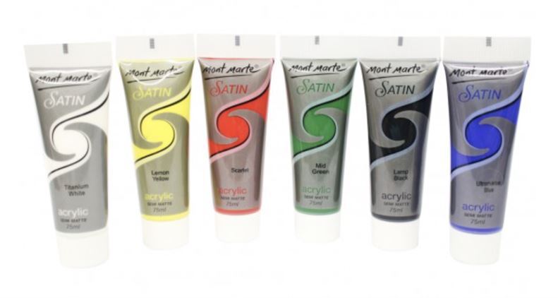 Mont Marte Satin Acrylic Semi Matte 6pc x 75ml Secondary image