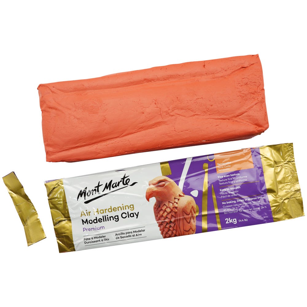 Mont Marte Air Hardening Modelling Clay - Terracotta 2kg Secondary image
