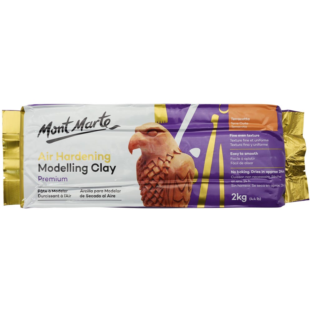 Mont Marte Air Hardening Modelling Clay - Terracotta 2kg - Al Masam Stationery LLC