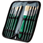 Mont Marte Brush Set in Wallet 11pc - Oil - Al Masam Stationery LLC