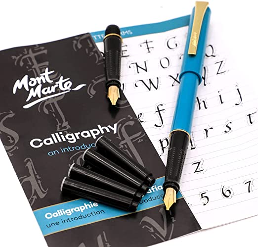 Mont Marte Calligraphy 2 Nib Pen Set 8pc - Al Masam Stationery LLC