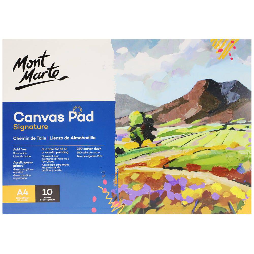 Mont Marte Canvas Pad 10 Sheet A4 - Al Masam Stationery LLC Main image