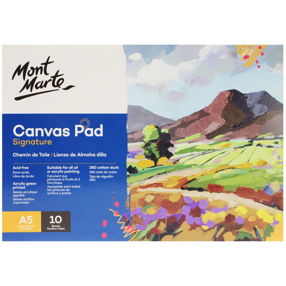 Mont Marte Canvas Pad 10 Sheet A5 - Al Masam Stationery LLC Main image