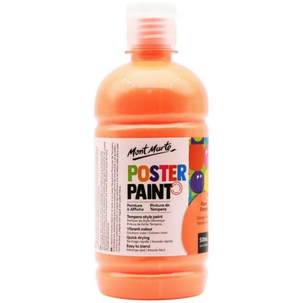 Mont marte Fluoro Poster Paint Set 6pc x 60ml - Al Masam Stationery LLC