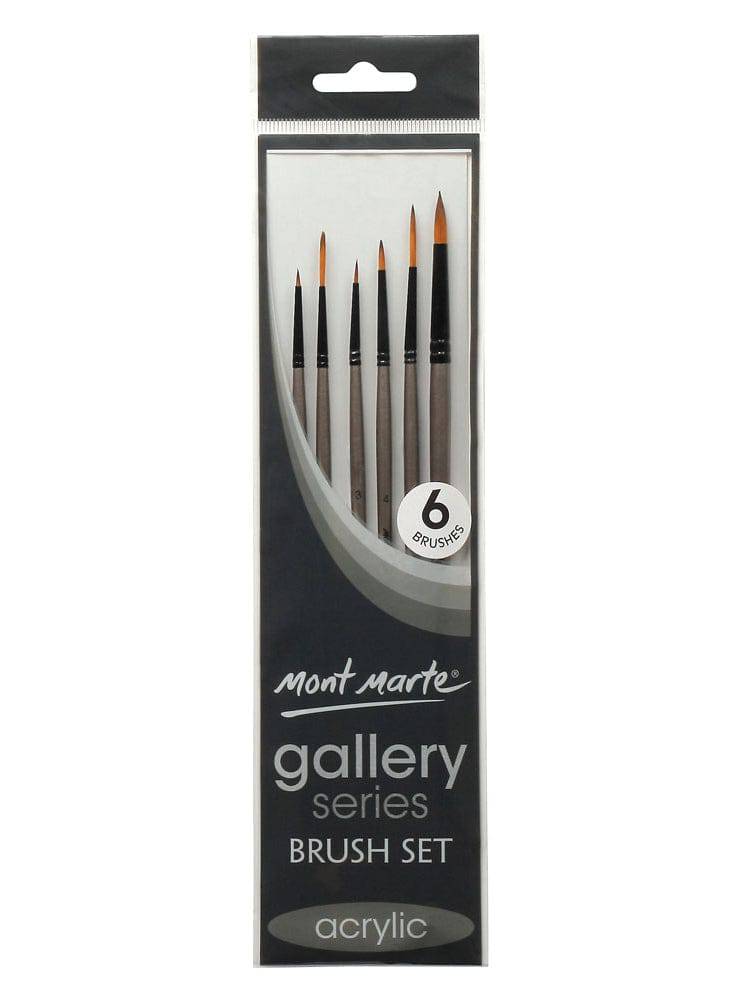 Mont Marte Gallery Series Brush Acrylic Set 6pcs - Al Masam Stationery LLC