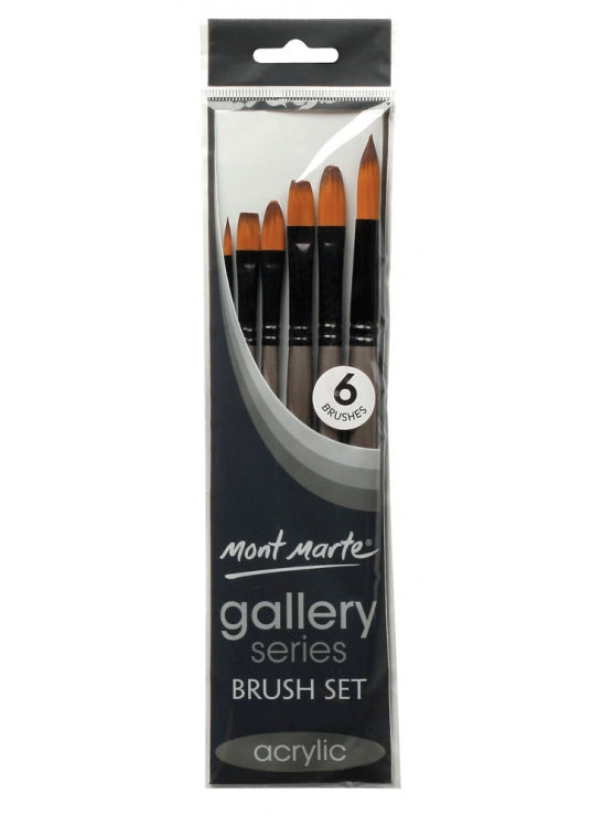 Mont Marte Gallery Series Brush Set Acrylic - (Pack of 4 Pieces) - Al Masam Stationery LLC Main image