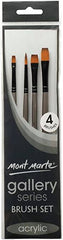 Mont Marte Gallery Series Brush Set Acrylic - (4 Pcs) - (BMHS0011) - Al Masam Stationery LLC