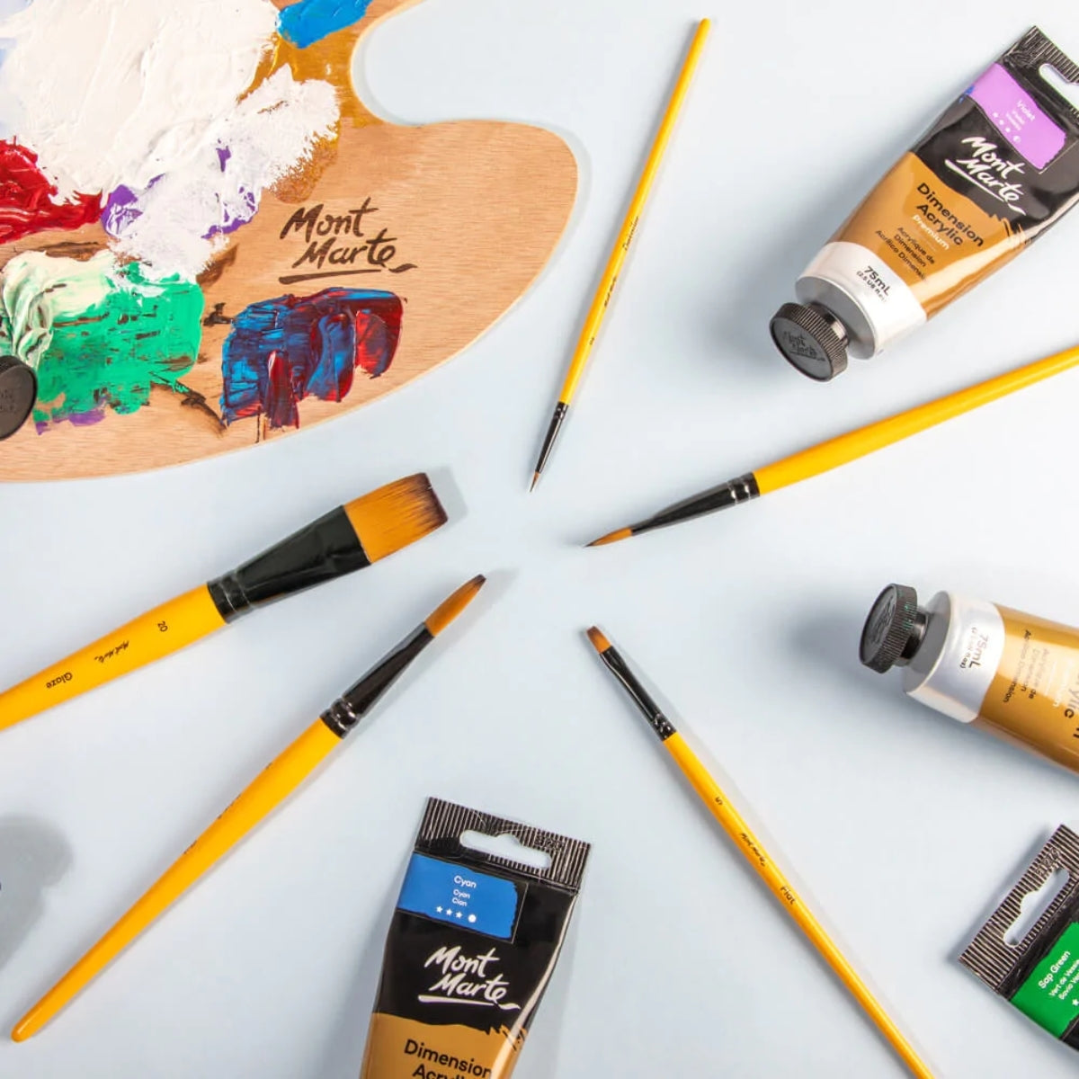 Mont Marte Gallery Series Brush Set Acrylic 5pc - Al Masam Stationery LLC