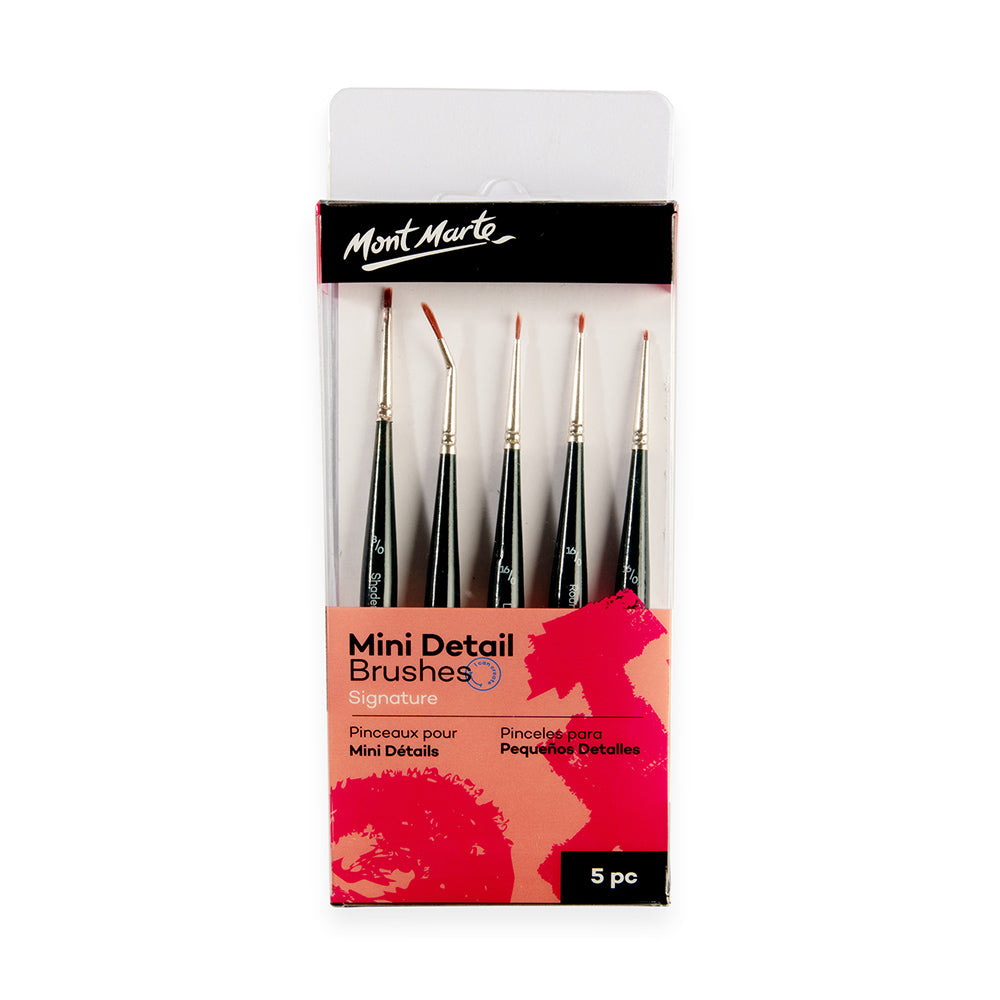 Mont Marte Mini Detail Brush Set 5pc - Al Masam Stationery LLC Main image