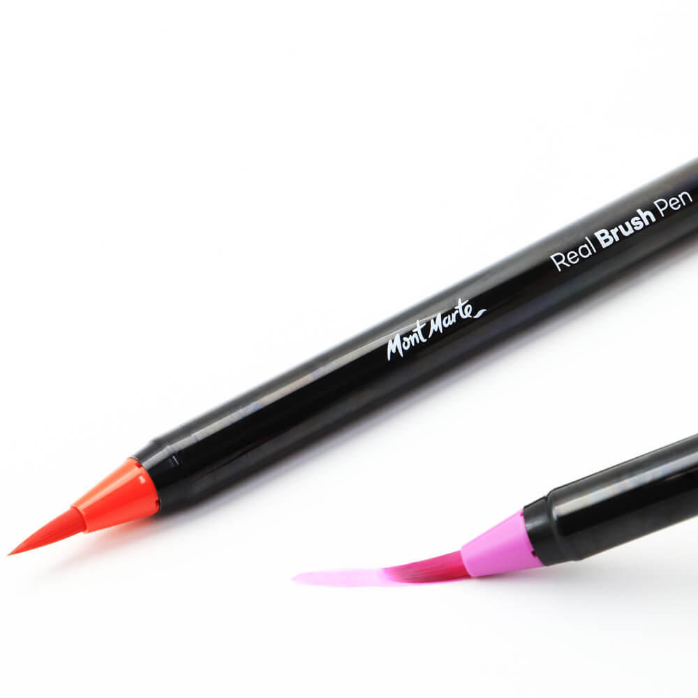 Mont Marte Real Brush Pens 12pc - Al Masam Stationery LLC