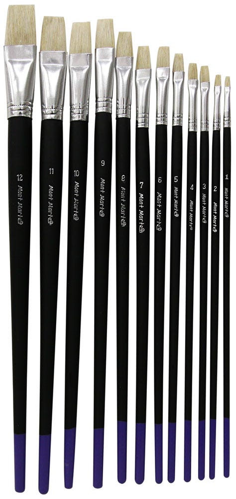 Mont Marte Studio Artist Brushes 12pc Flat 1-12 Secondary image