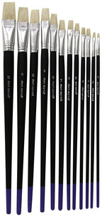 Mont Marte Studio Artist Brushes 12pc Flat 1-12 - Al Masam Stationery LLC