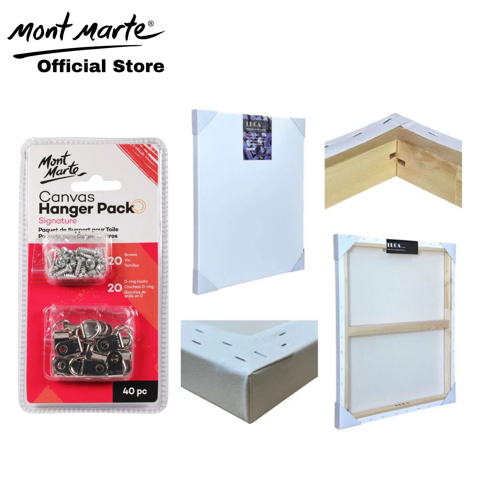 Mont marte Canvas Hanger Pack 20pce - Al Masam Stationery LLC