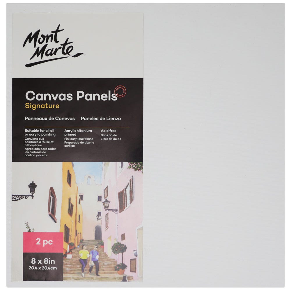 Mont Marte Canvas Panels Pack 2 20.4x25.4cm - Al Masam Stationery LLC Main image