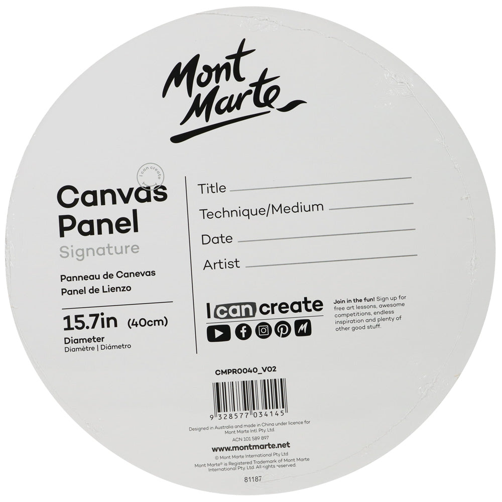 Mont marte Canvas Round 40cm - Al Masam Stationery LLC