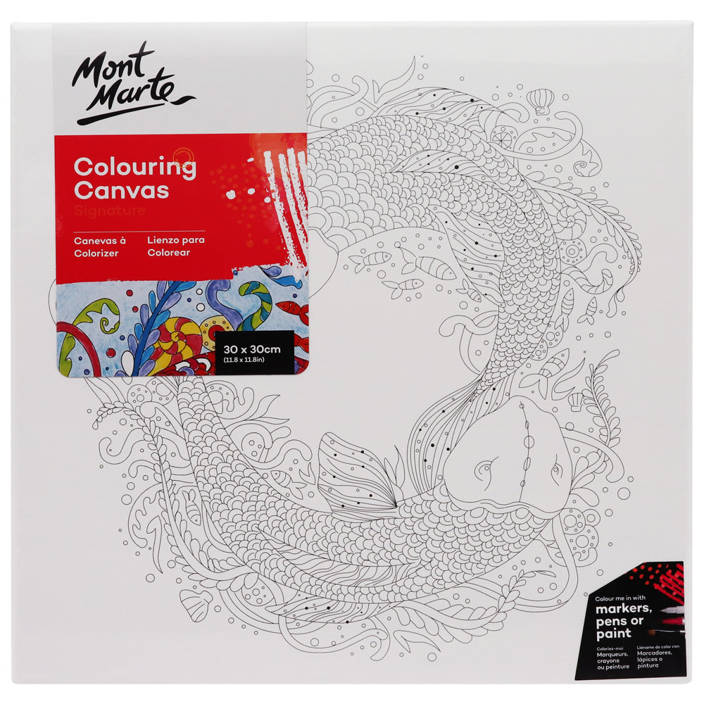 Mont Marte Colouring Canvas 30x30cm Nature - Al Masam Stationery LLC Main image