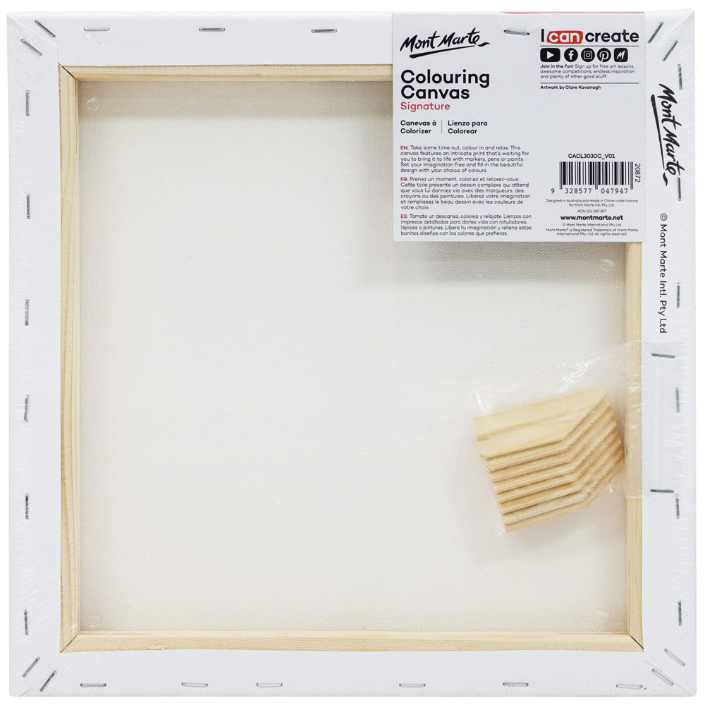 Mont Marte Colouring Canvas 30x30cm Nature Secondary image