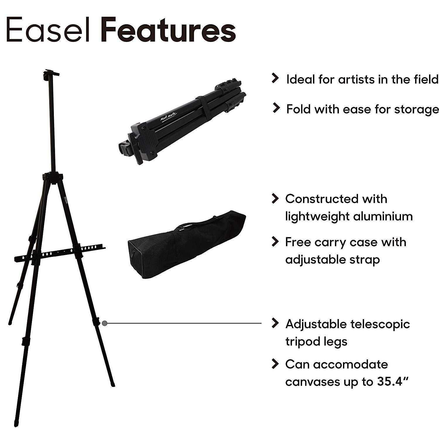 Mont Marte Field Easel Aluminium - Al Masam Stationery LLC