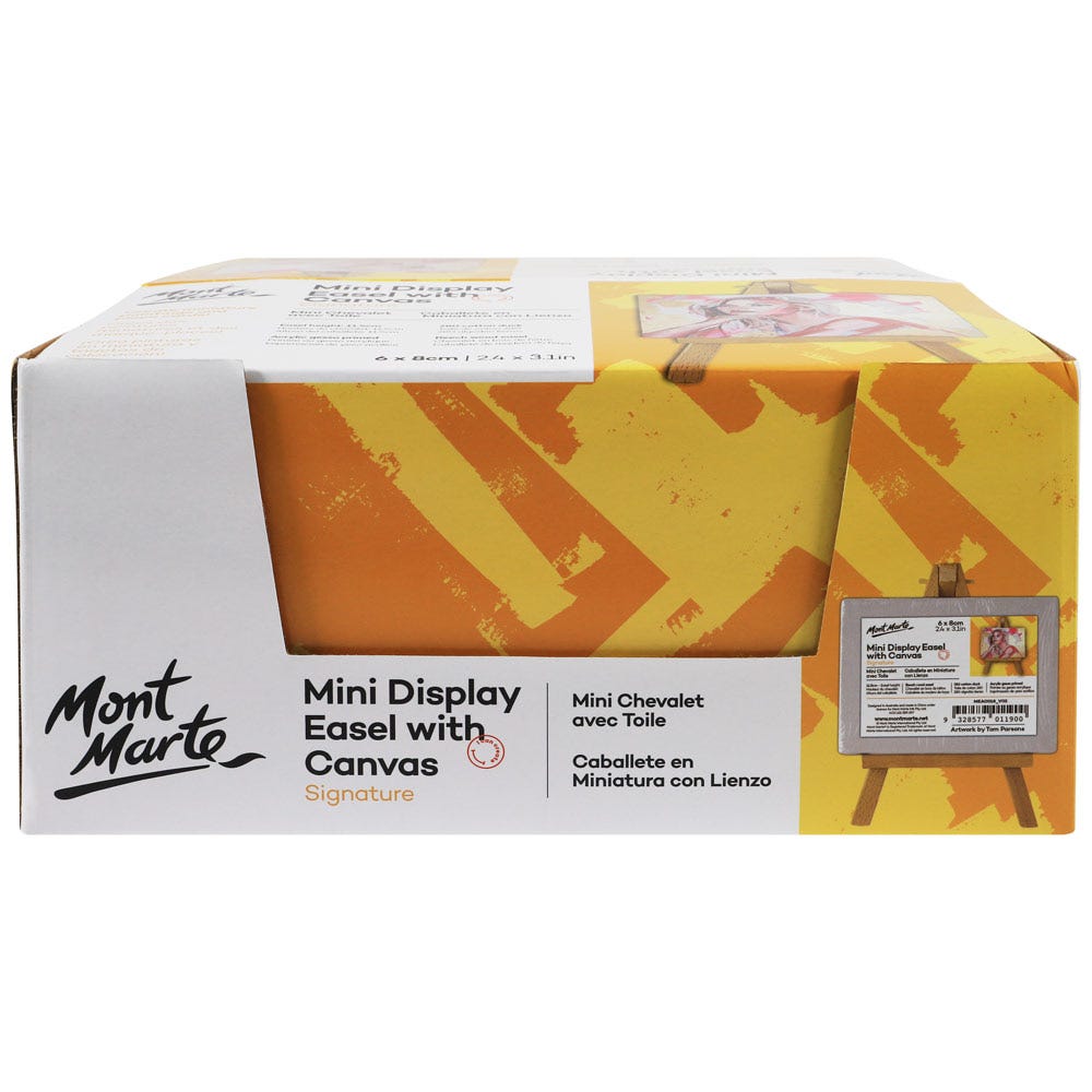Mont marte Mini Display Easel with Canvas 6x8cm - Al Masam Stationery LLC - Canvas Frames, Canvas Boards and Pads - Canvas Frames, Canvas Boards and Pads Main image