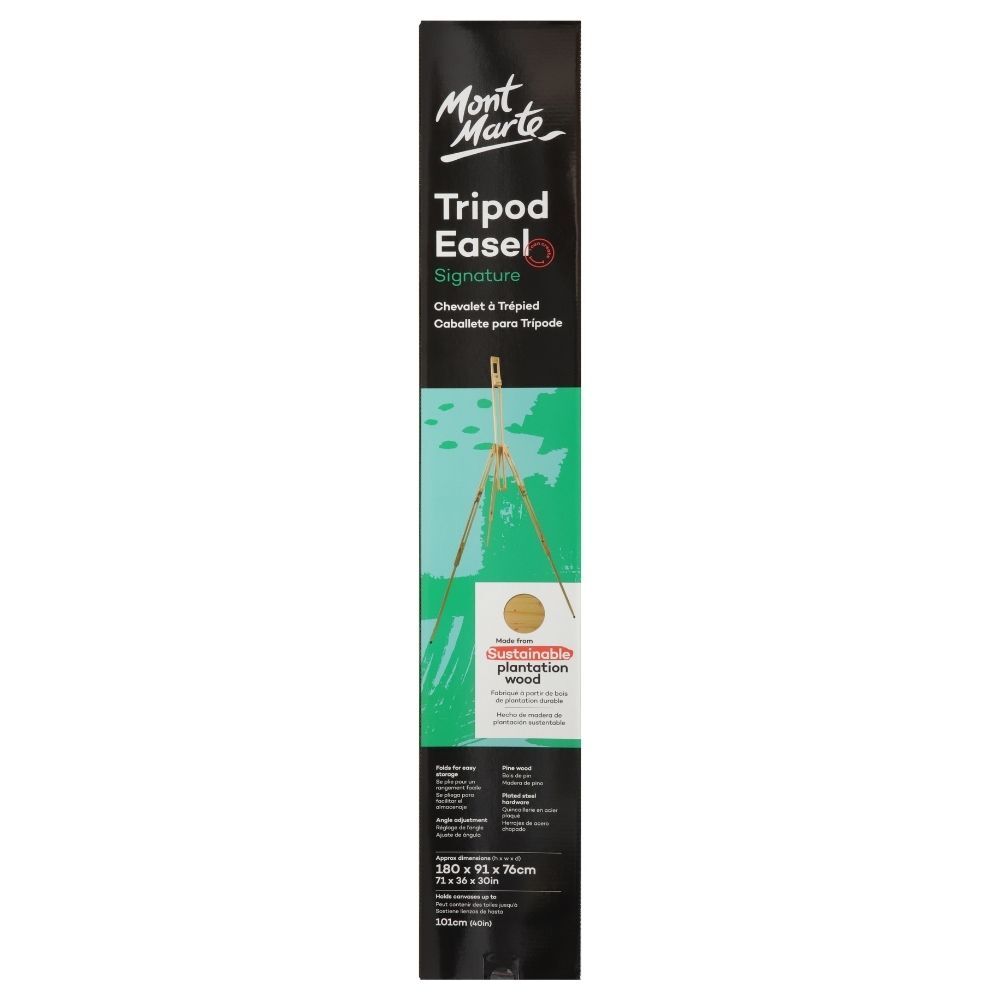 Mont Marte Tripod Easel - Pine Wood - Al Masam Stationery LLC
