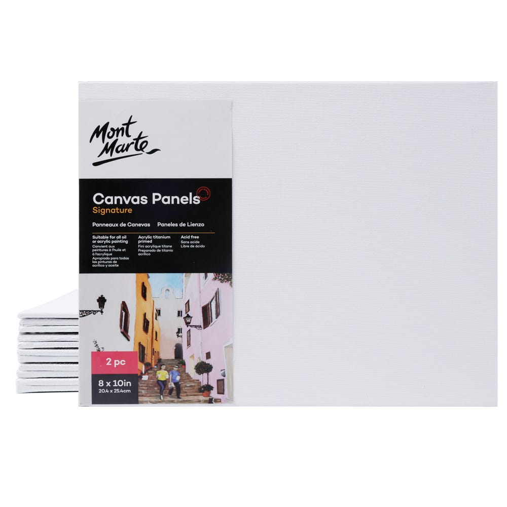 Mont Marte Canvas Panels Pack 2 25.4x30.5cm - Al Masam Stationery LLC