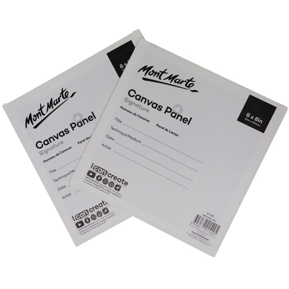 Mont Marte Canvas Panels Pack 2 20.4x25.4cm - Al Masam Stationery LLC