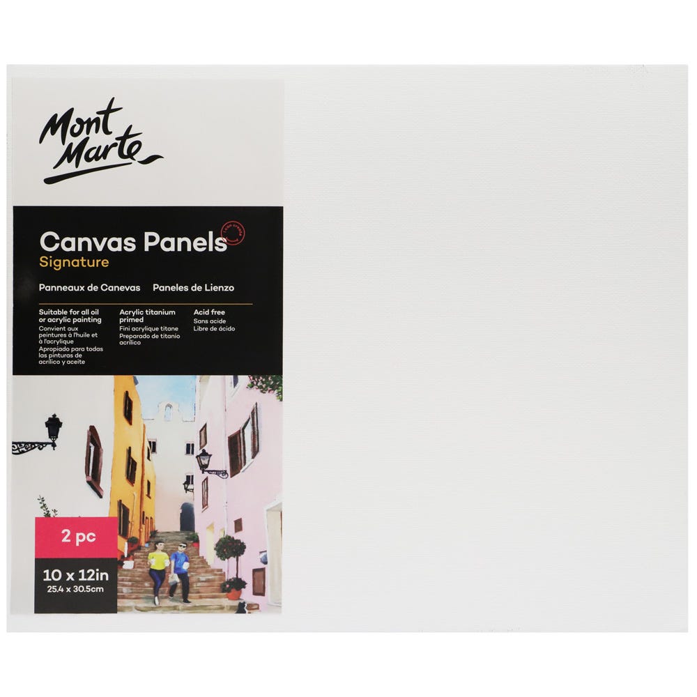 Mont Marte Canvas Panels Pack 2 30.5x30.5cm - Al Masam Stationery LLC Main image