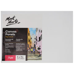 Mont Marte Canvas Panels Pack 3 12.7x17.8cm
