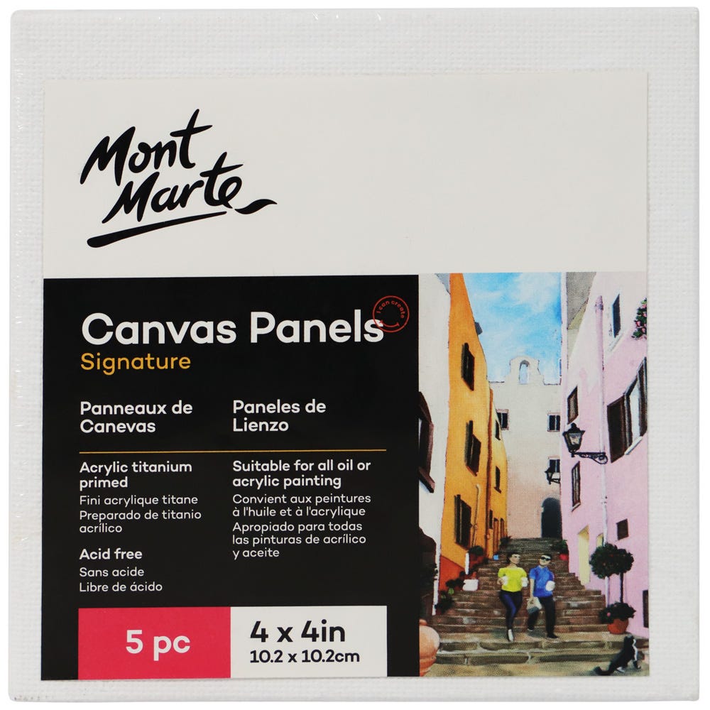 Mont Marte Canvas Panels Pack 3 12.7x17.8cm - Al Masam Stationery LLC Main image