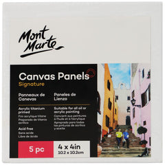 Mont Marte Canvas Panels Pack 3 12.7x17.8cm