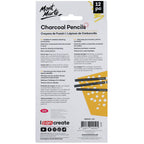 Mont Marte Charcoal Pencils 12pc for Sketching, Portrait Drawing & Shading
