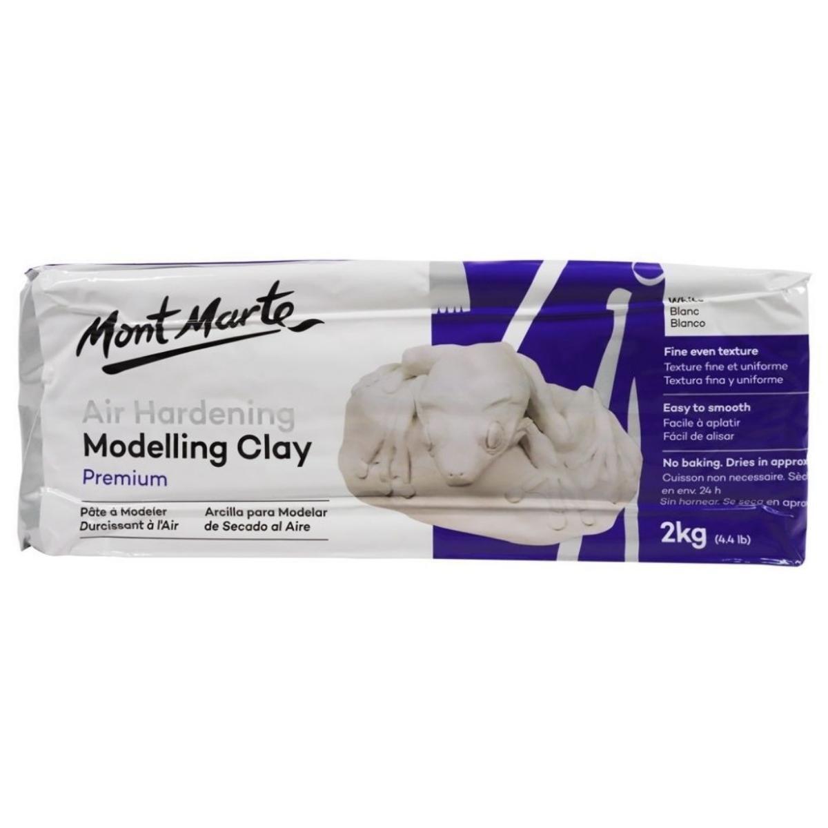 Mont Marte Air Hardening Modelling Clay - White 2kgs - Al Masam Stationery LLC Main image