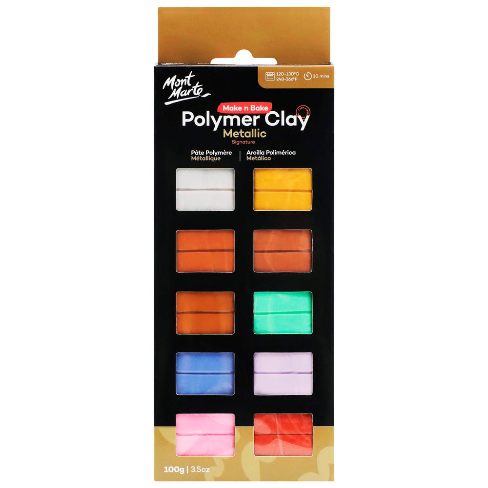 Mont Marte Make n Bake Polymer Clay Metallic 100g - Al Masam Stationery LLC Main image