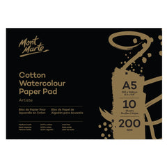 Mont Marte Cotton Watercolour Paper 200gsm A5 10 Sheets - Al Masam Stationery LLC