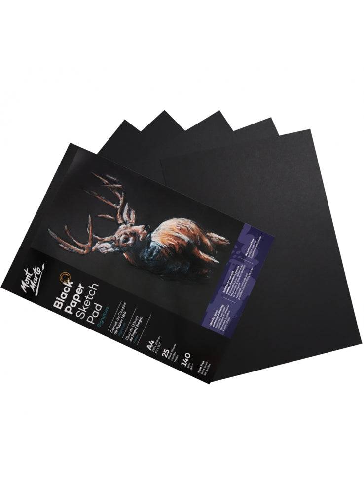Mont Marte Signature Black Paper Sketch Pad 140gsm A4 Secondary image