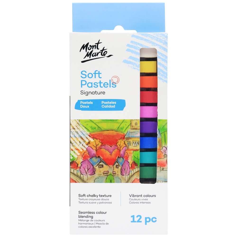 Mont Marte Soft Pastels 12pc - Al Masam Stationery LLC Main image